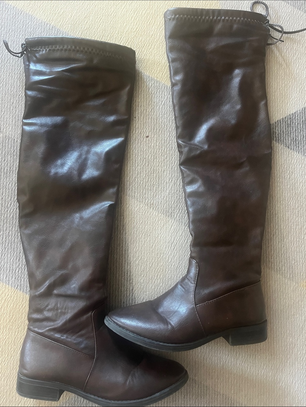 Charlotte Russe Dark Brown Over-the-Knee Riding Boots